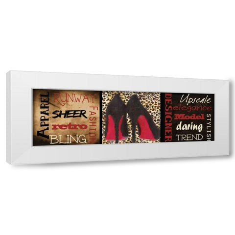 Fashion 9 Patch E White Modern Wood Framed Art Print by Greene, Taylor