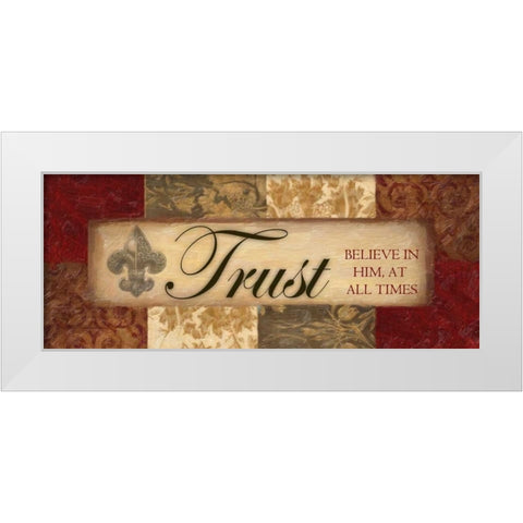 TRUST PANEL White Modern Wood Framed Art Print by Greene, Taylor