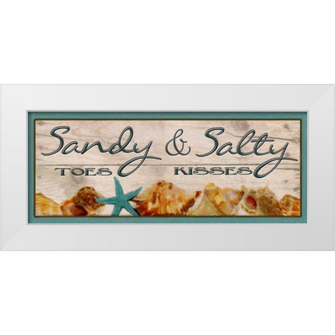 SANDY TOES White Modern Wood Framed Art Print by Greene, Taylor
