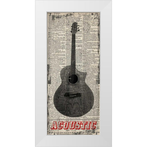 ACOUSTIC PANEL White Modern Wood Framed Art Print by Greene, Taylor