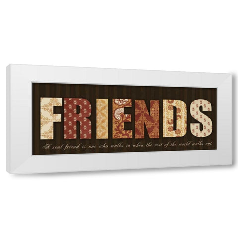 FRIENDS White Modern Wood Framed Art Print by Greene, Taylor