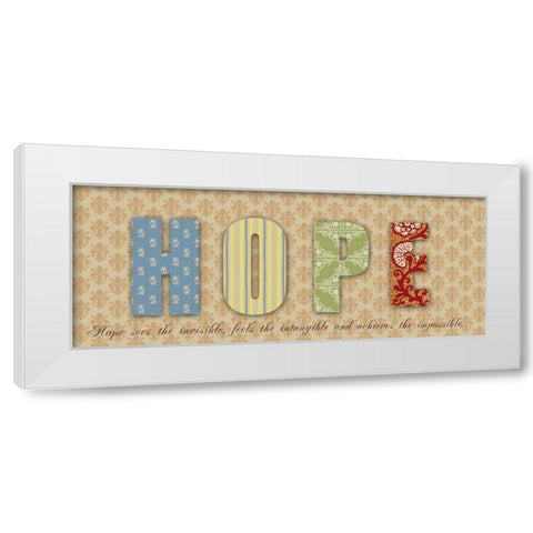 Hope Bright White Modern Wood Framed Art Print by Greene, Taylor