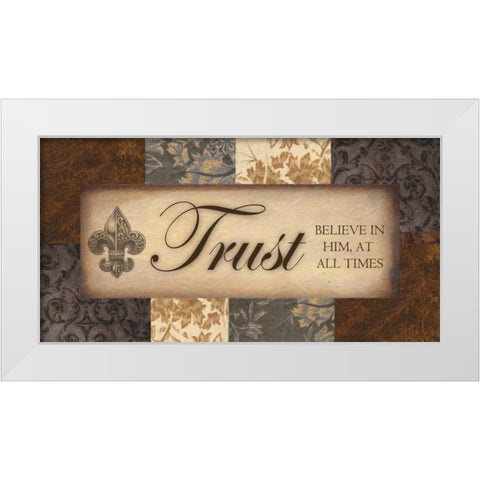 TRUST  NEUTRALS White Modern Wood Framed Art Print by Greene, Taylor