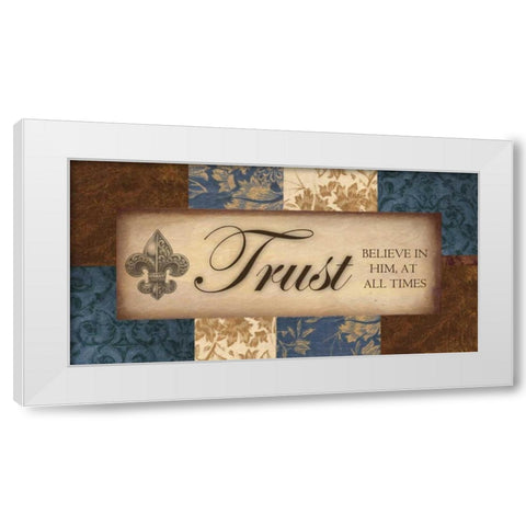 TRUST White Modern Wood Framed Art Print by Greene, Taylor