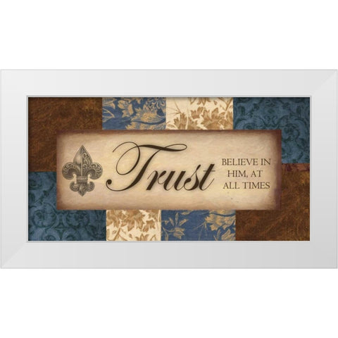 TRUST White Modern Wood Framed Art Print by Greene, Taylor