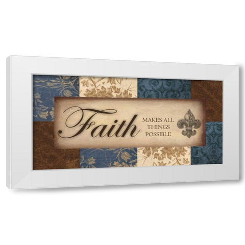 FAITH  White Modern Wood Framed Art Print by Greene, Taylor
