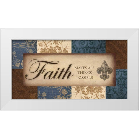 FAITH  White Modern Wood Framed Art Print by Greene, Taylor
