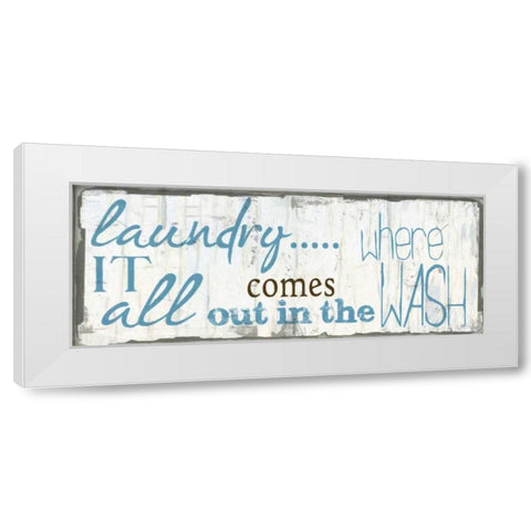 IN THE WASH White Modern Wood Framed Art Print by Greene, Taylor