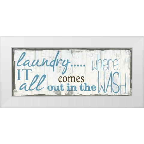 IN THE WASH White Modern Wood Framed Art Print by Greene, Taylor
