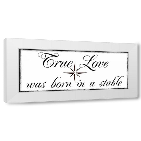 TRUE LOVE White Modern Wood Framed Art Print by Greene, Taylor