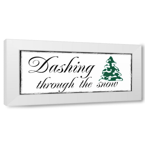 DASHING White Modern Wood Framed Art Print by Greene, Taylor