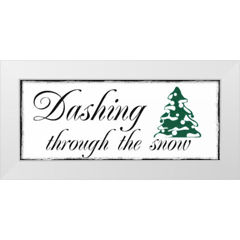 DASHING White Modern Wood Framed Art Print by Greene, Taylor