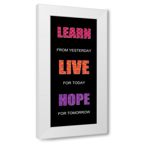 LAUGH 2 White Modern Wood Framed Art Print by Greene, Taylor