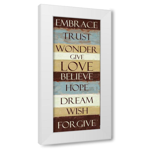 EMBRACE STRIPE ver2 White Modern Wood Framed Art Print by Greene, Taylor