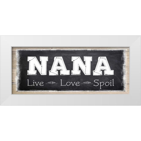 LIVE LOVE SPOIL White Modern Wood Framed Art Print by Greene, Taylor