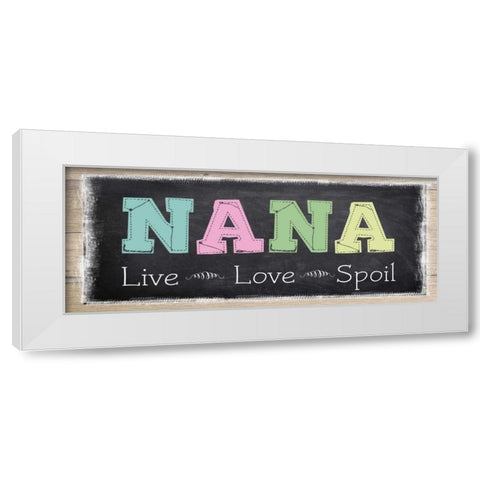 LIVE LOVE SPOIL ver2 White Modern Wood Framed Art Print by Greene, Taylor