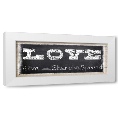 LOVE SPREAD White Modern Wood Framed Art Print by Greene, Taylor