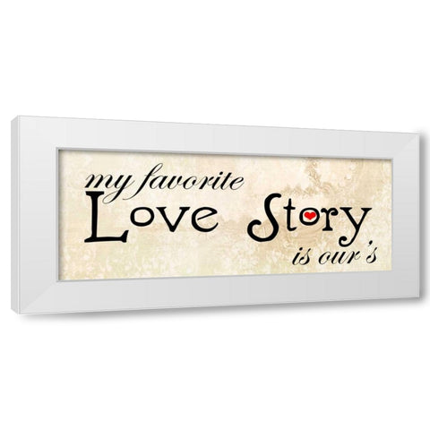 LOVE STORY White Modern Wood Framed Art Print by Greene, Taylor