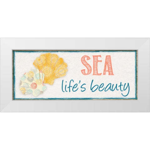 SEA White Modern Wood Framed Art Print by Greene, Taylor