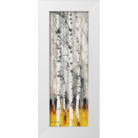SAFFRON TIMBER PANEL II White Modern Wood Framed Art Print by Greene, Taylor