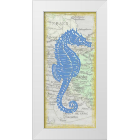 Seahorse White Modern Wood Framed Art Print by Greene, Taylor