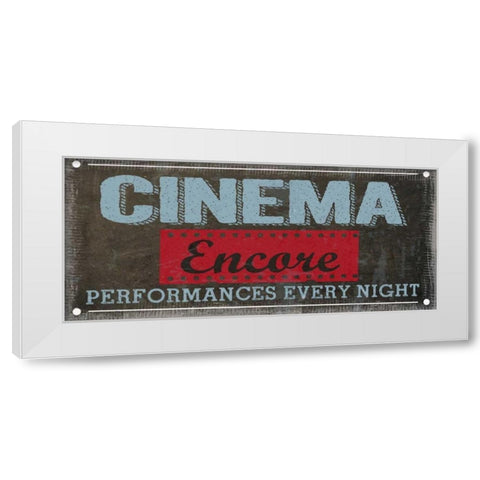 CINEMA ENCORE White Modern Wood Framed Art Print by Greene, Taylor