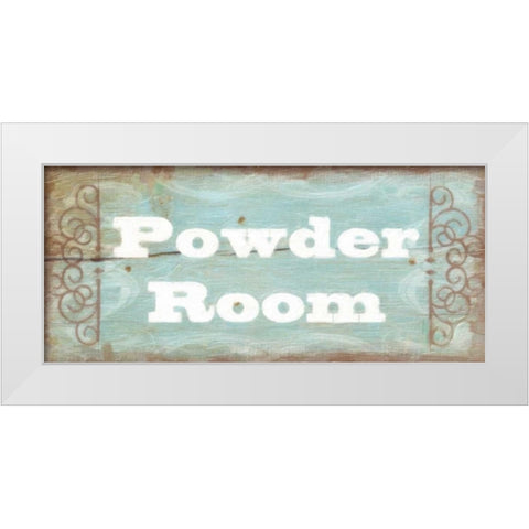 Powder Poom White Modern Wood Framed Art Print by Greene, Taylor