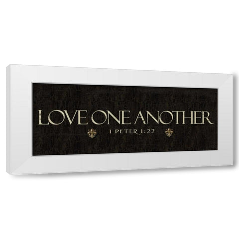 Love One Another White Modern Wood Framed Art Print by Greene, Taylor
