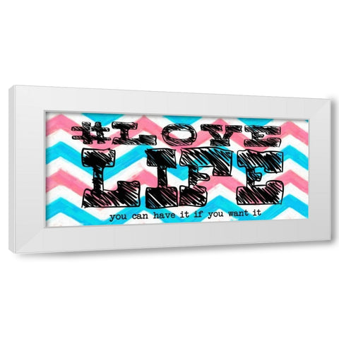 Love life Panel White Modern Wood Framed Art Print by Greene, Taylor