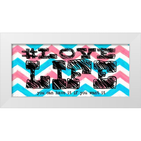 Love life Panel White Modern Wood Framed Art Print by Greene, Taylor