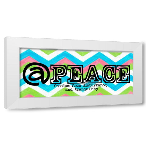 PEACE PANEL White Modern Wood Framed Art Print by Greene, Taylor