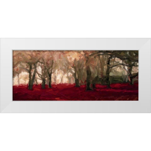 Crimson Panorama White Modern Wood Framed Art Print by Greene, Taylor