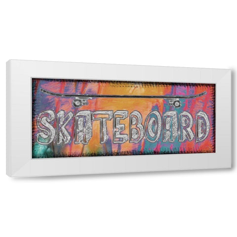 Skateboard White Modern Wood Framed Art Print by Greene, Taylor