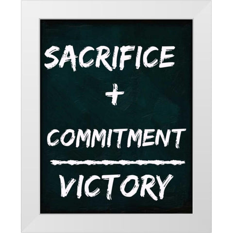 SACRAFICE PLUS White Modern Wood Framed Art Print by Greene, Taylor