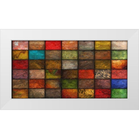 A STUDY IN BLOCKS White Modern Wood Framed Art Print by Greene, Taylor