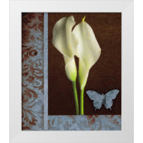 Gilded Calla Blue White Modern Wood Framed Art Print by Greene, Taylor