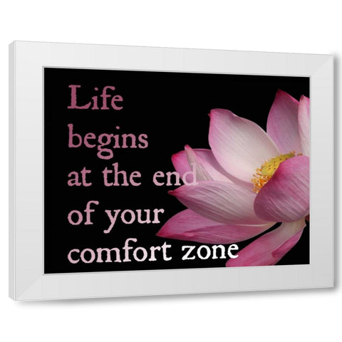 Life Begins White Modern Wood Framed Art Print by Greene, Taylor