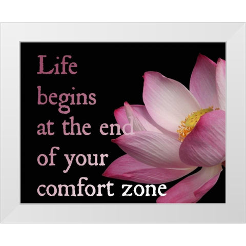 Life Begins White Modern Wood Framed Art Print by Greene, Taylor