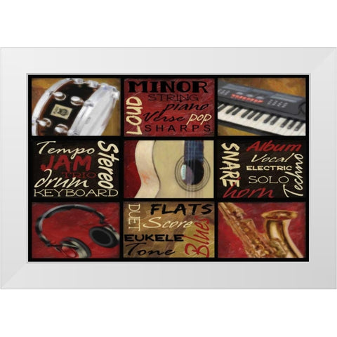 Jam 2 White Modern Wood Framed Art Print by Greene, Taylor