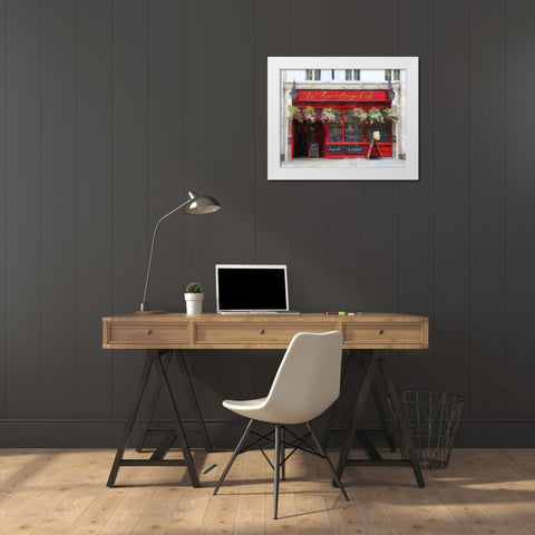 LA FLUER ROUGE White Modern Wood Framed Art Print by Greene, Taylor