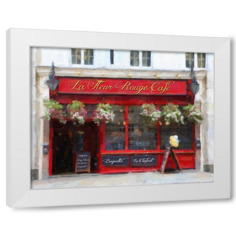 LA FLUER ROUGE White Modern Wood Framed Art Print by Greene, Taylor