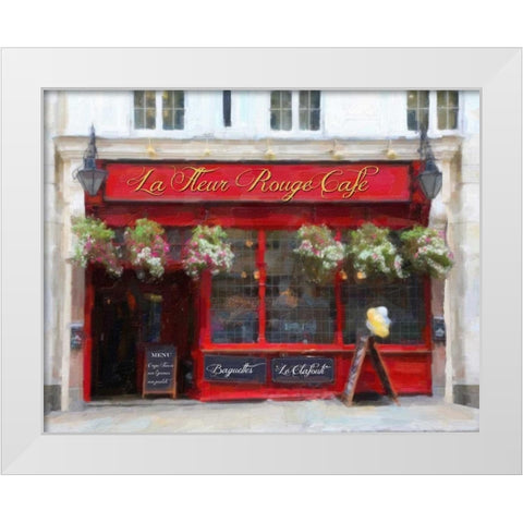 LA FLUER ROUGE White Modern Wood Framed Art Print by Greene, Taylor