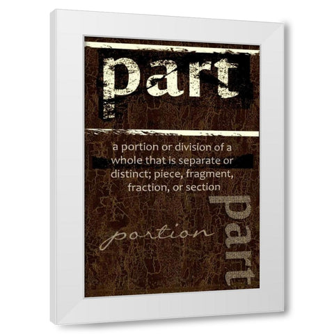 PART White Modern Wood Framed Art Print by Greene, Taylor