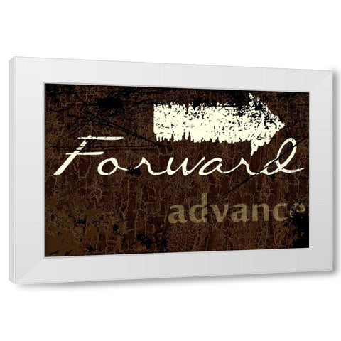 FORWARD White Modern Wood Framed Art Print by Greene, Taylor