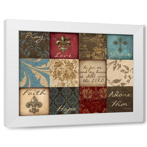 Faith12 Patch B White Modern Wood Framed Art Print by Greene, Taylor