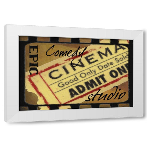 EPIC TICKET White Modern Wood Framed Art Print by Greene, Taylor
