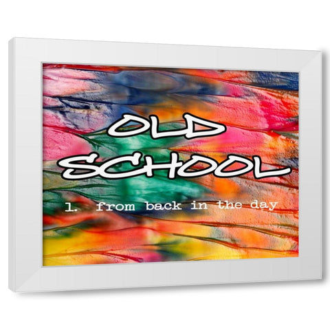 OLD SCHOOL White Modern Wood Framed Art Print by Greene, Taylor