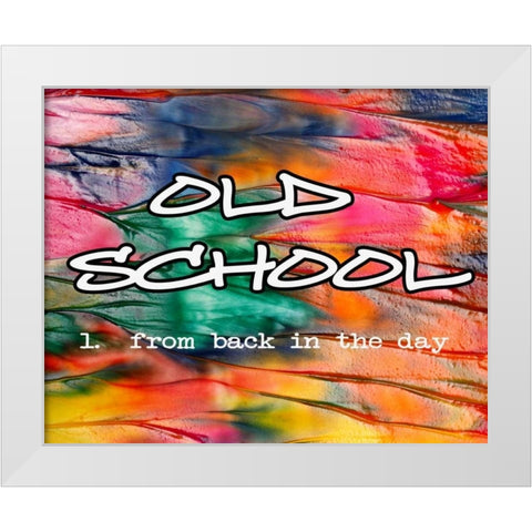 OLD SCHOOL White Modern Wood Framed Art Print by Greene, Taylor