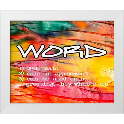 Word White Modern Wood Framed Art Print by Greene, Taylor