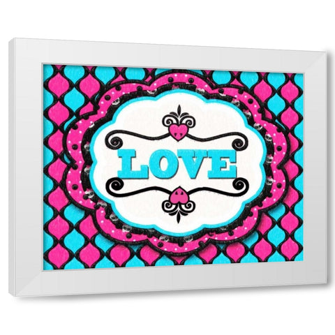LOVE White Modern Wood Framed Art Print by Greene, Taylor